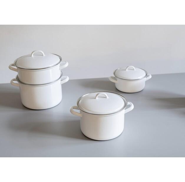 Riess Classic Saucepan with Lid 16 Cm White 1 L (0128-033)