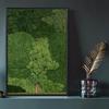 Green Forest Maple Leaf Canvas Art: Modern Wall Decor for Bedroom & Living Room
