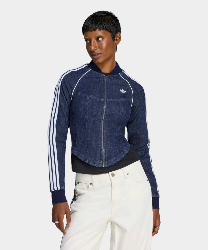 adidas Джинсовый корсетный спортивный топ Superstar - Индиго Деним / Le8299