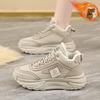 2025 Winter High-top Velvet Dad Shoes New Korean Version Ins Female Students Height-increasing Sports and Leisure Cotton Shoes Q039