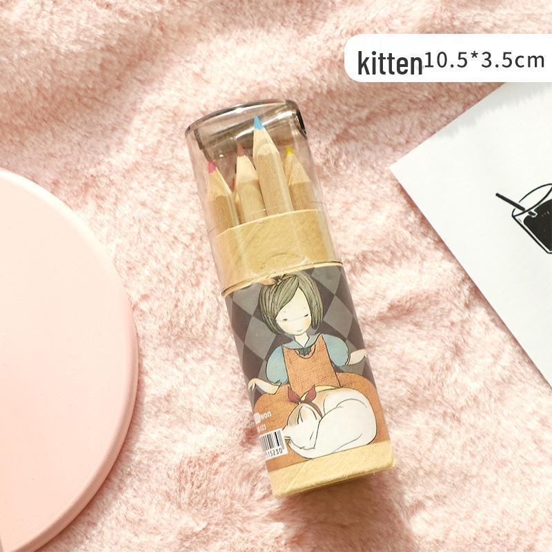 Мини-набор карандашей из 12 цветов для детей - Милый, маленький и идеально подходит для раскрашивания и рисования