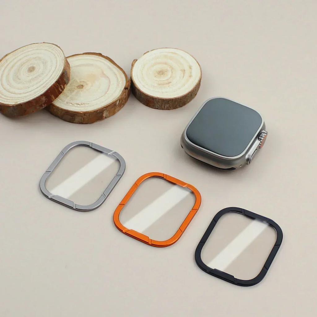 Металлическая рамка из нержавеющей стали + Стекло Для Apple Watch Ultra 1 2 49 мм Защитный бампер Корпус для iWatch Series SE 9 Ultra2