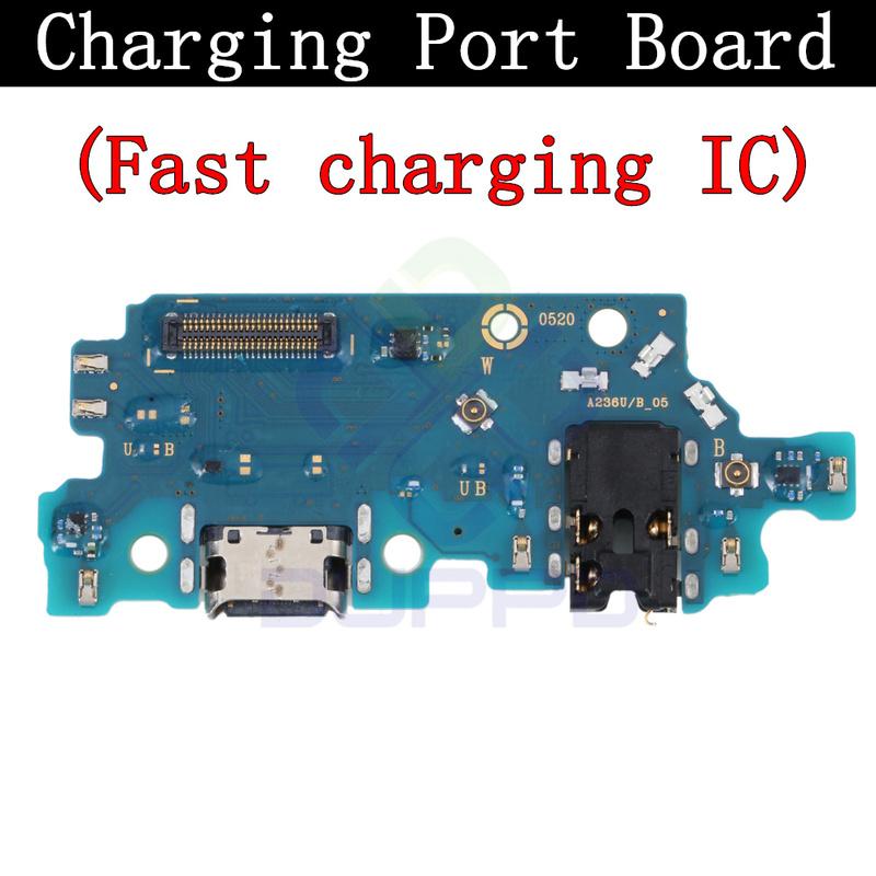 Charging Port Board for Samsung A23 5G A236 Top Ear Loud Speaker, SIM Card Tray, Fingerprint Sensor Signal Volume Flex Cable