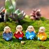 4 цвета миниатюрная фигурка монаха бонсай украшение мини-сад мультяшный персонаж фигурка статуэтка модель анима смола ремесло украшения