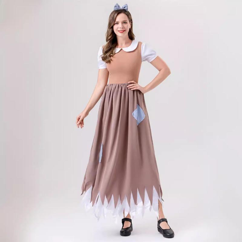 Костюм для спектакля «Белоснежка», Белоснежка, лохмотья, горничная, платье горничной, взрослый