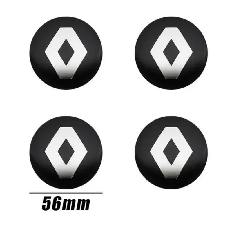 2026 Hot For Renault Hub Caps For Renault Megane 2 3 4 Twingo Clio Talisman  4Pcs 56mm Car Wheel Center Hub Caps Badge Sticker E