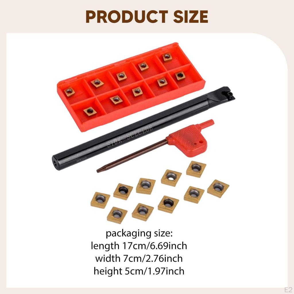 Indexable Turning Tool Insert Holder Set with 10