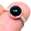 Natural Black Onex Gemstone Handmade 925 Sterling Silver Jewelry Ring S.6 B4i84