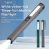 Rechargeable Pen Light with Clip LED Torch Eye Protection Pocket Flashlight  Nursing