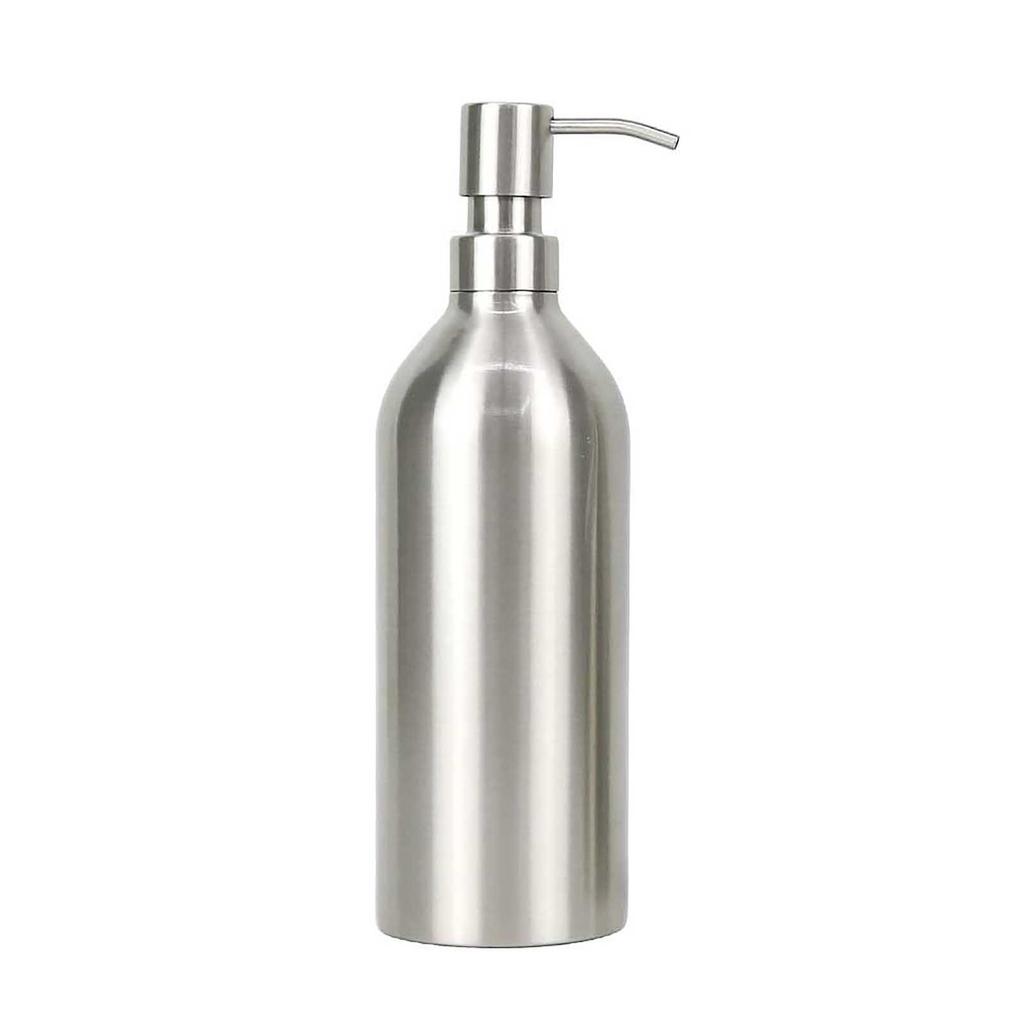 Stainless Steel Refillable Pump Bottle for Cleaning Liquids with Durable Construction Suitable for Kitchen Bathroom and Household Use