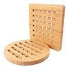 Hollow Eco-friendly Bamboo Natural Heat Resistant Dishes Holder Pot Trivet Pan Stand Insulation Mat