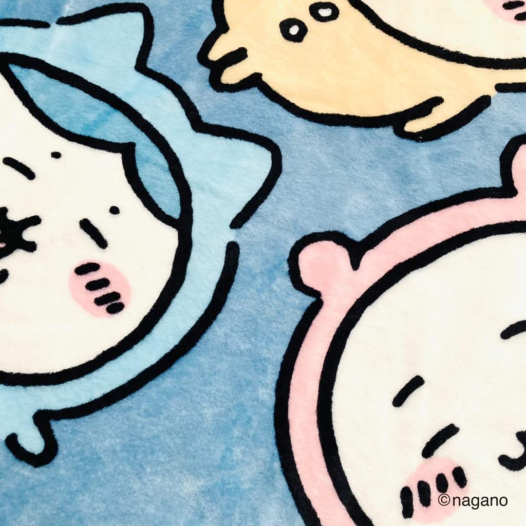 MORIPiLO Morishita Плед Chikawa Hachiware Кролик Синий 70x100 см Полуодеяло Что-то Маленькое и Милое Персонаж Товары 4620772