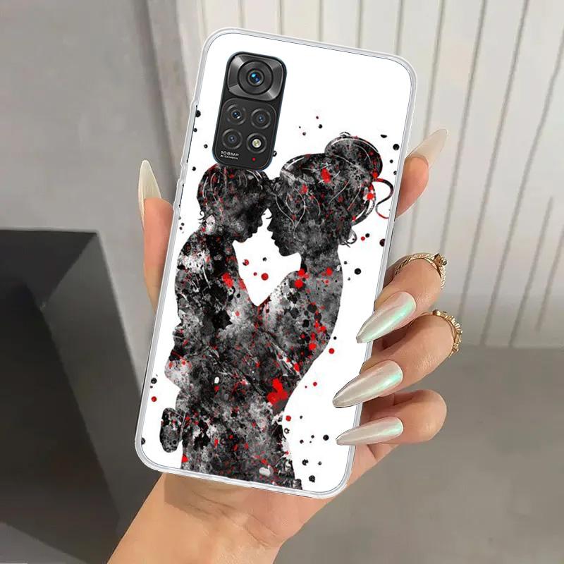 Чехол для телефона 'Мама и Малыш' для Xiaomi Redmi Note Note 14 13 12S 12 11S 11 Pro Plus 11T 11E 10S 9 9S Мягкий Чехол с Принтом Note 1
