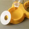 Cat Double Bowl Splash-proof Dual-use Automatic Water Feeder Drinking Basinanti-overturning Pet Dog Plate 1.8 L  Large Bottle