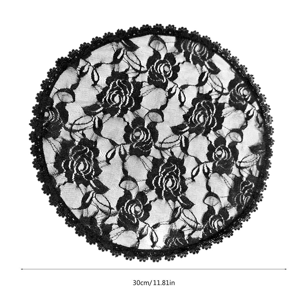 Lace Headscarf for Street Snap Wedding Floral Hair Scarf Decorative Headpiece Women Music Festival Photo Hair Ornament