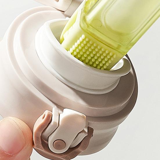 Щетка для крышек чашек «Крокодил» 3-в-1, эргономичная ручка, многофункциональная портативная щетка для чистки зазоров и углов.