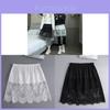 Summer Black Spliced Chiffon Midi Skirt For Casual Wear And Office
