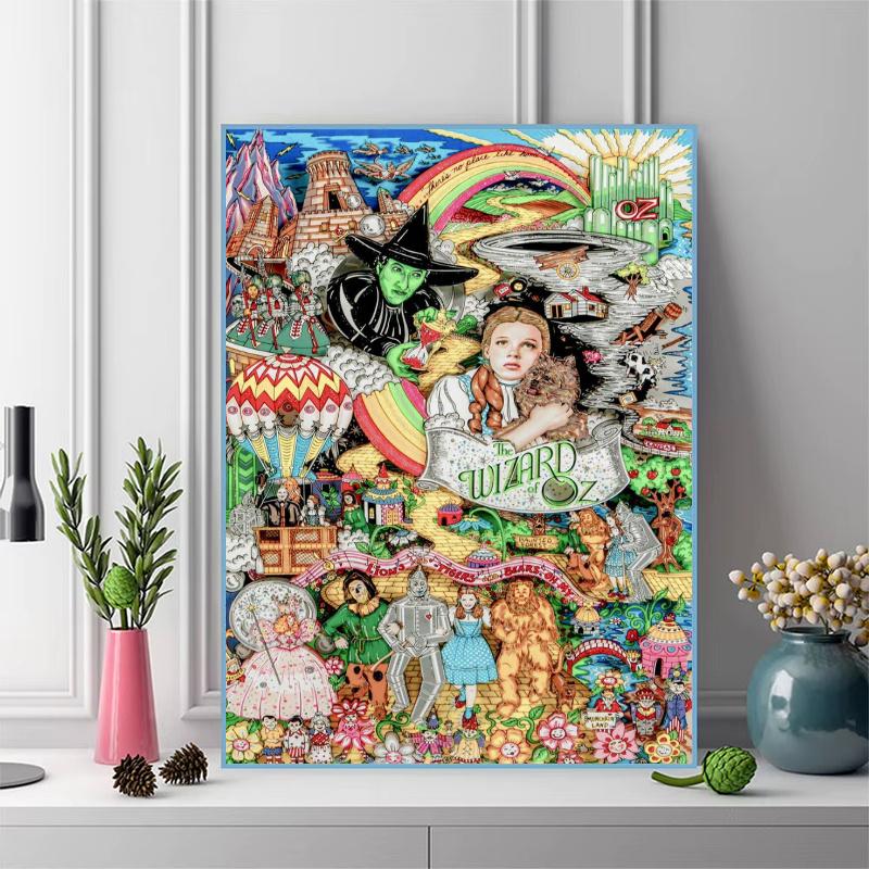 Wizard of oz 100% Round Full Drill 5D DIY Diamond Painting Embroidery Cross Stitch Rhinestone Décor