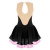 Girls' Figure Skating Dress Sleeveless Glitter Rhinestone Ballet Leotard Dress Competition Costume Gymnastics Suit