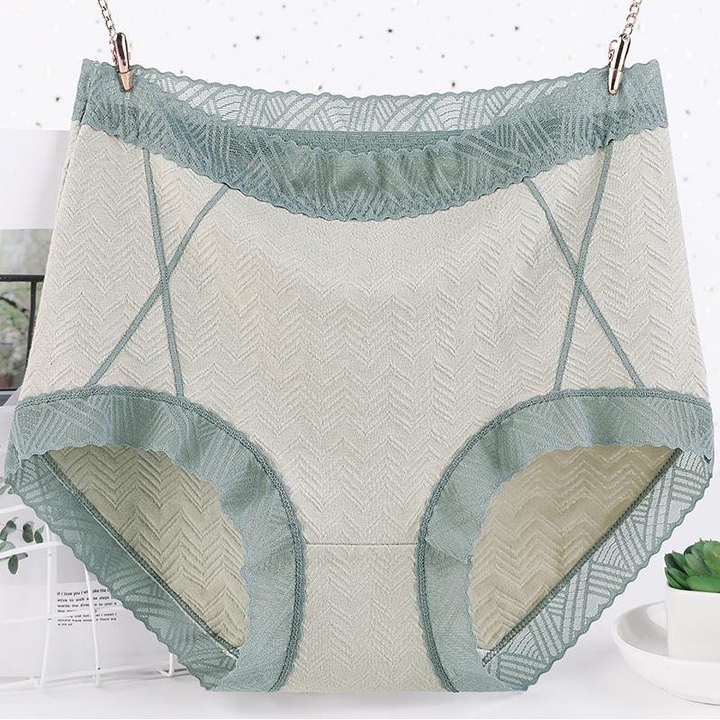 Women's 6XL Plus Size Underpants Luxury Pure Cotton Lace Panties High Waisted Cotton Crotch Women Underwear
