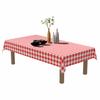 Puricon Disposable Tablecloths, 6-Count, 137 X 274cm, Red and White Gingham Check, Rectangular, for Parties, Weddings, and More ? Red Check