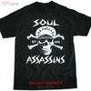 Хлопковая черная футболка унисекс с графическим принтом, коллекция Soul Assassins Band Tour, винтажная, стирка, модная уличная одежда, слегка дышащая, все размеры
