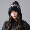 Повязка Красная Шляпа Женская Осень и Зима Ретро Вязаная Шерстяная Шапка Уличная Теплая Лысая Шапка