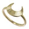 Gold Plated Ring 'Cleopatra' Gold (half Moon) - 12x14 Mm
