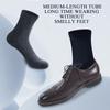 5 Pairs Men's Business Cotton Middle Tube Socks Black White Sock Male Breathable Four Seasons Plus Size