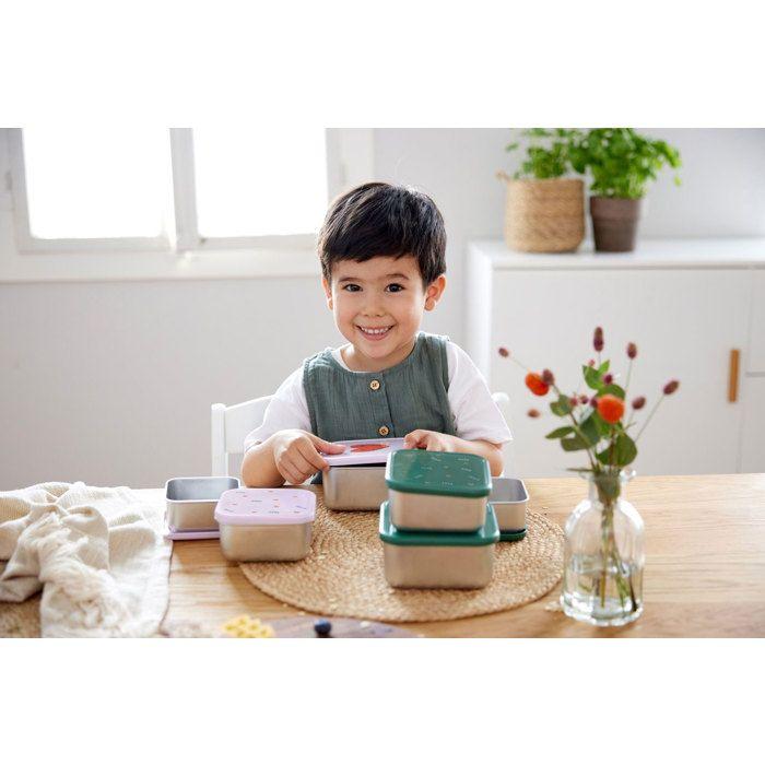 Lot de 3 boites gigognes en inox Happy Rascals Smile - LASSIG