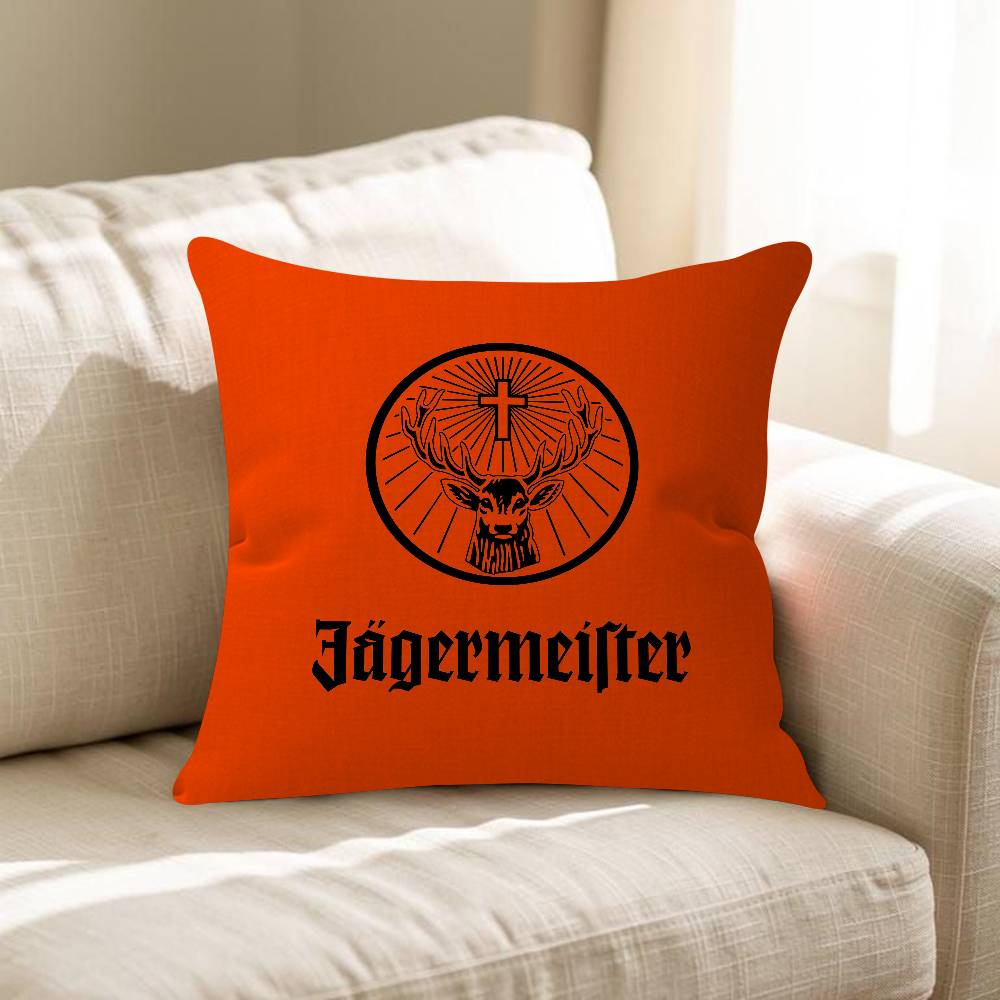 Jägermeister Логотип Кленовый Дизайн Наволочка Счастливый Осенний Урожай Декор Праздничный Декорация Наволочка