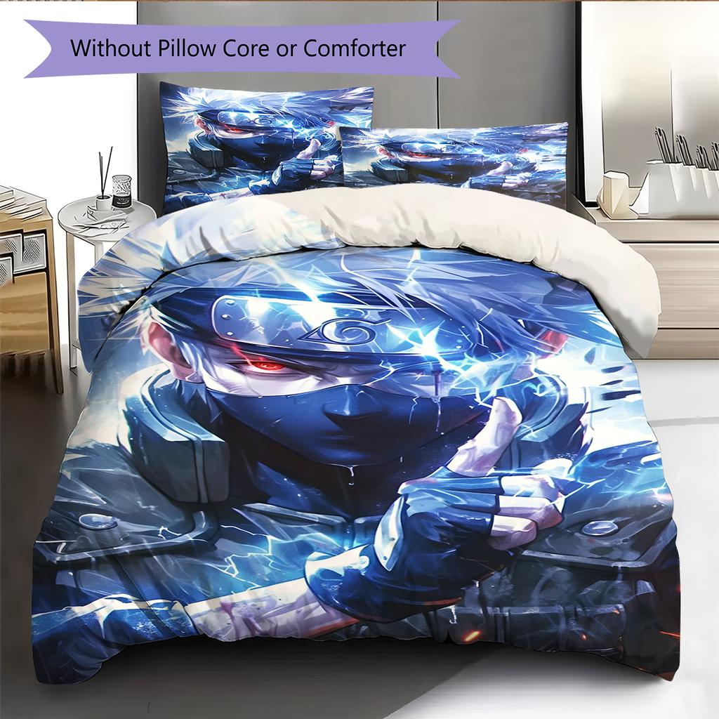 Мультяшный Узор Комплект Постельного Белья Одеяло Пододеяльник Наволочка Домашний Декор Подарок на День Рождения (1 пододеяльник + 2 наволочки, без наполнителя)