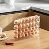 Automatic Rolling Egg Storage Rack Large Capacity Transparent Design Refrigerator Egg Organizer Storage Dispenser
