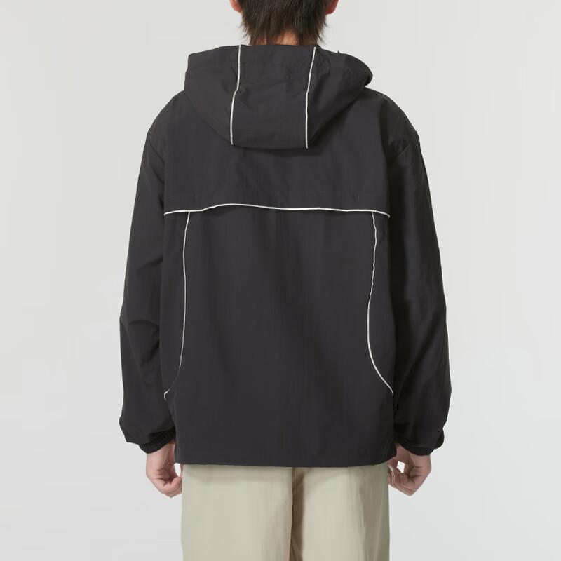 Puma Logo Outdoor Casual Sports Zip-Up Hooded Running Breathable Jacket Men Jacket Black 628484-69