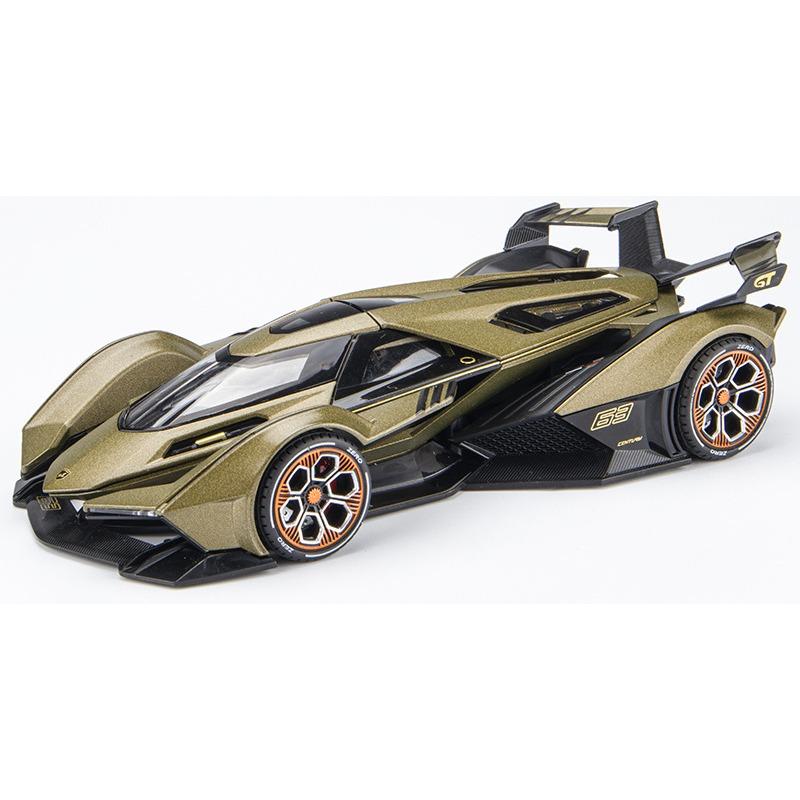 1/22 Lamborghini V12 GT Alloy Miniature Car Model Diecast Metal Scale Car Sound and Light Collection Children Toy Car Vehicles Gift