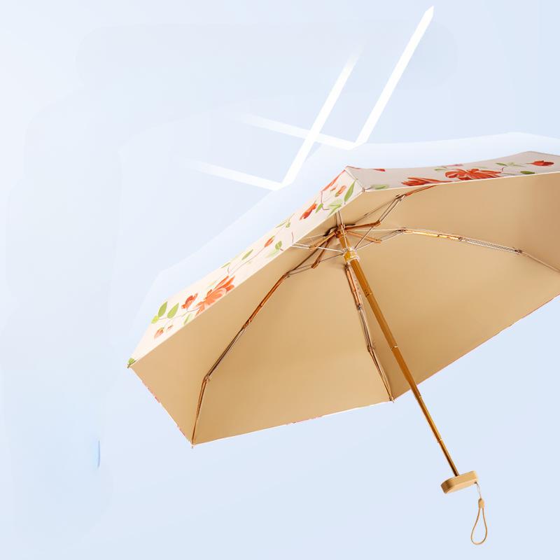 Плоский зонт с шестью карманами, солнцезащитный зонт, цветной клей, защита от солнца, солнцезащитный зонт, женский складной зонт