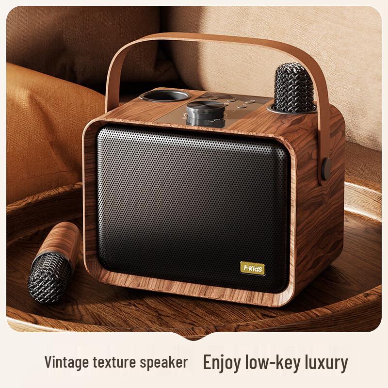 IKF M1 Ретро Портативная Bluetooth KTV Колонка с Микрофоном CN вилка (адаптер в комплекте)