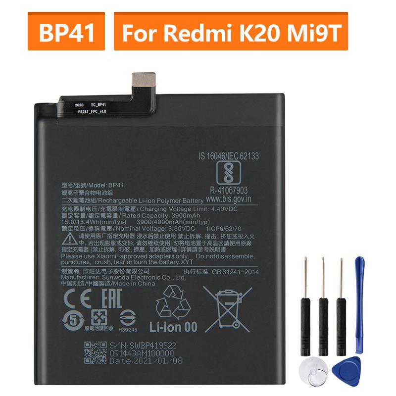 Сменная батарея BP41 BP40 для Xiaomi Redmi K20 Pro Mi 9T Pro Mi9T Redmi K20Pro, перезаряжаемая батарея премиум-класса 3900 мАч