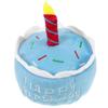 Dog Birthday Cake Shaped Squeaky Dog Toy Plush Dog Cake Toy For Birthday Party Sky-Blue 15.00X11.00X11.00CM Chew Toy 1Pcs