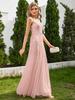 Ever-Pretty Women's Sequined V-Neck Tulle Sleeveless Spaghetti Strap Evening Dress with Empire Waist