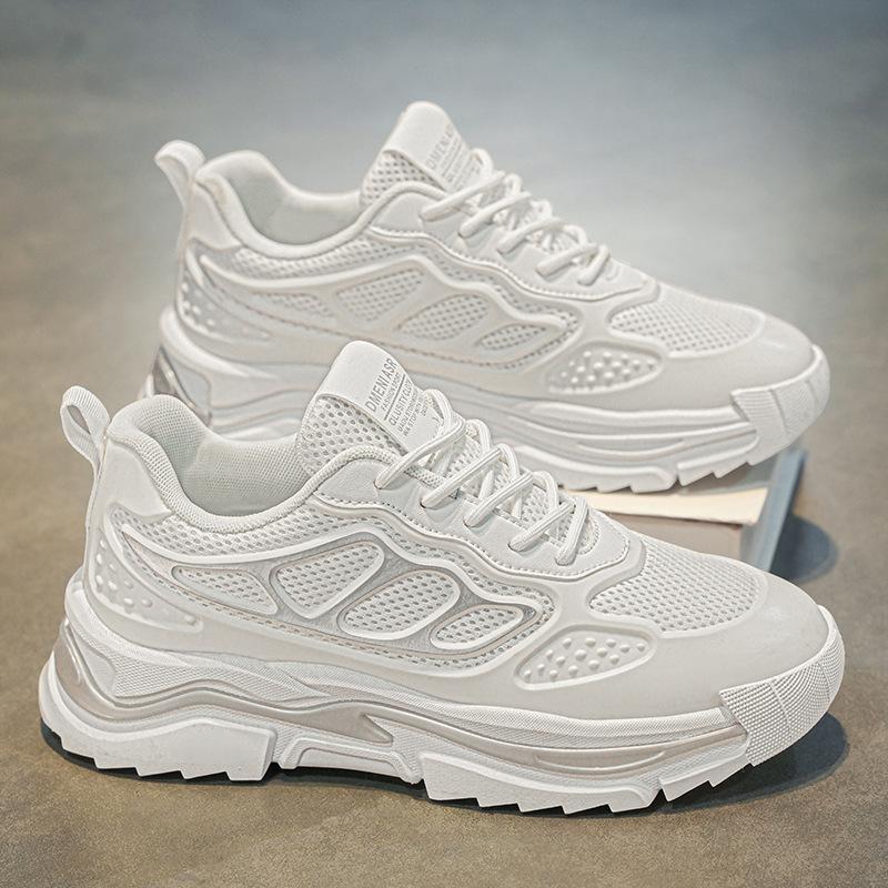 Обувь Мужская обувь Осенние дышащие сетчатые кроссовки для бега Подростковые кроссовки Heights Tide Brand Versatile Black Daddy Shoes Мужская