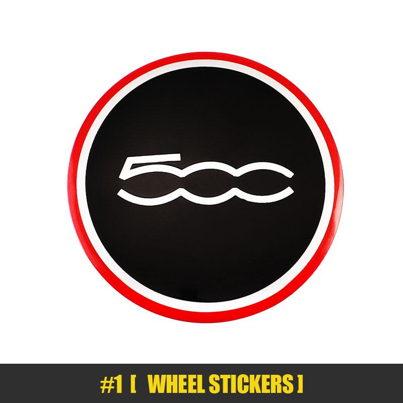 4Pcs Car Wheel Stickers 56mm Auto Center Hub Cap Decal For FIAT Abarth 500 Tipo FR Panda Argo Freemont Viaggio Bravo Punto Doblo