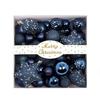 50Pcs/Set Plastic Xmas Tree Hanging Balls Star Christmas Ball Ornaments  Party Decorations