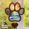 Pet Memorial Suncatcher Hanging Decoration Dog Cat Paw Car Rearview Mirror Hanging Ornament Loss of Loved Pet Wall Window Pendant Pet Loss Gifts