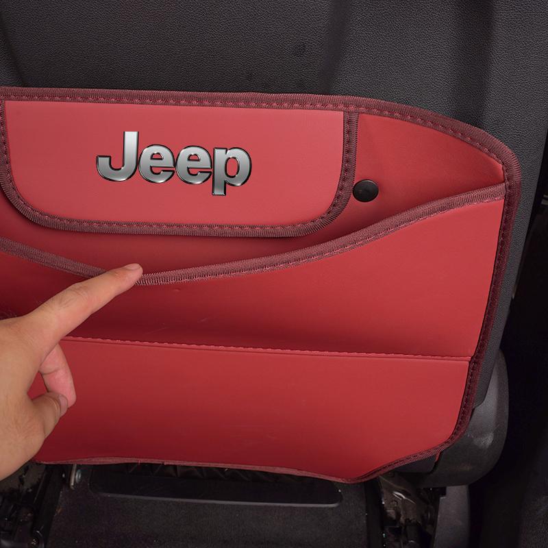 Для автомобиля Jeep Противогрязевой коврик Чехлы на сиденья автомобиля Защитные накладки на спинку для Jeep Grand Cherokee Wrangler JK Gladiator Compass Renega