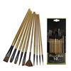Акварельные кисти, 10 шт., многофункциональный набор, коричневая короткая деревянная нейлоновая шерсть, студенческая кисть для рисования гуашью, масляная кисть, художественный инструмент