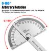 Rotary Measuring Ruler Metal Angle Finder For School Office 180 Degree Protractor Stainless Steel Woodworking Tools Goniometer Angle Ruler