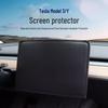 Защитная пленка для центрального экрана Tesla Model 3/Y и кожаный чехол для экрана навигации - Автоаксессуары