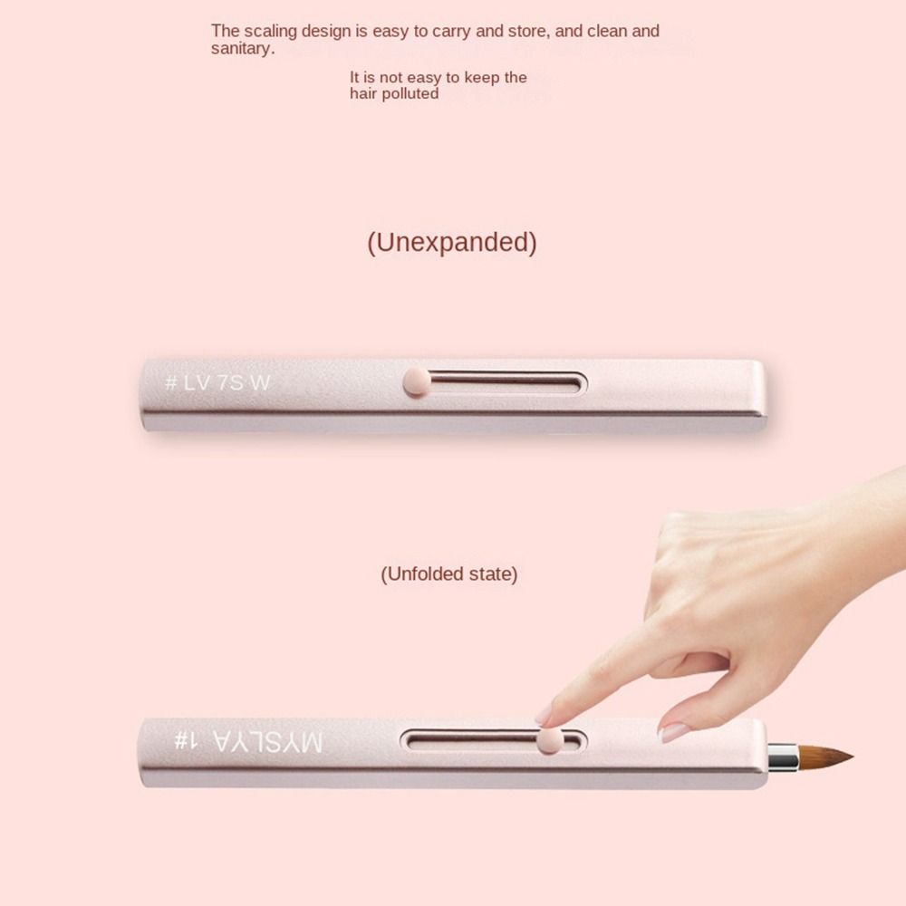 Capped Eyeshadow Applicator Cosmetic Brush Lip Gloss Brush Retractable Lip Brush Lipstick Brush