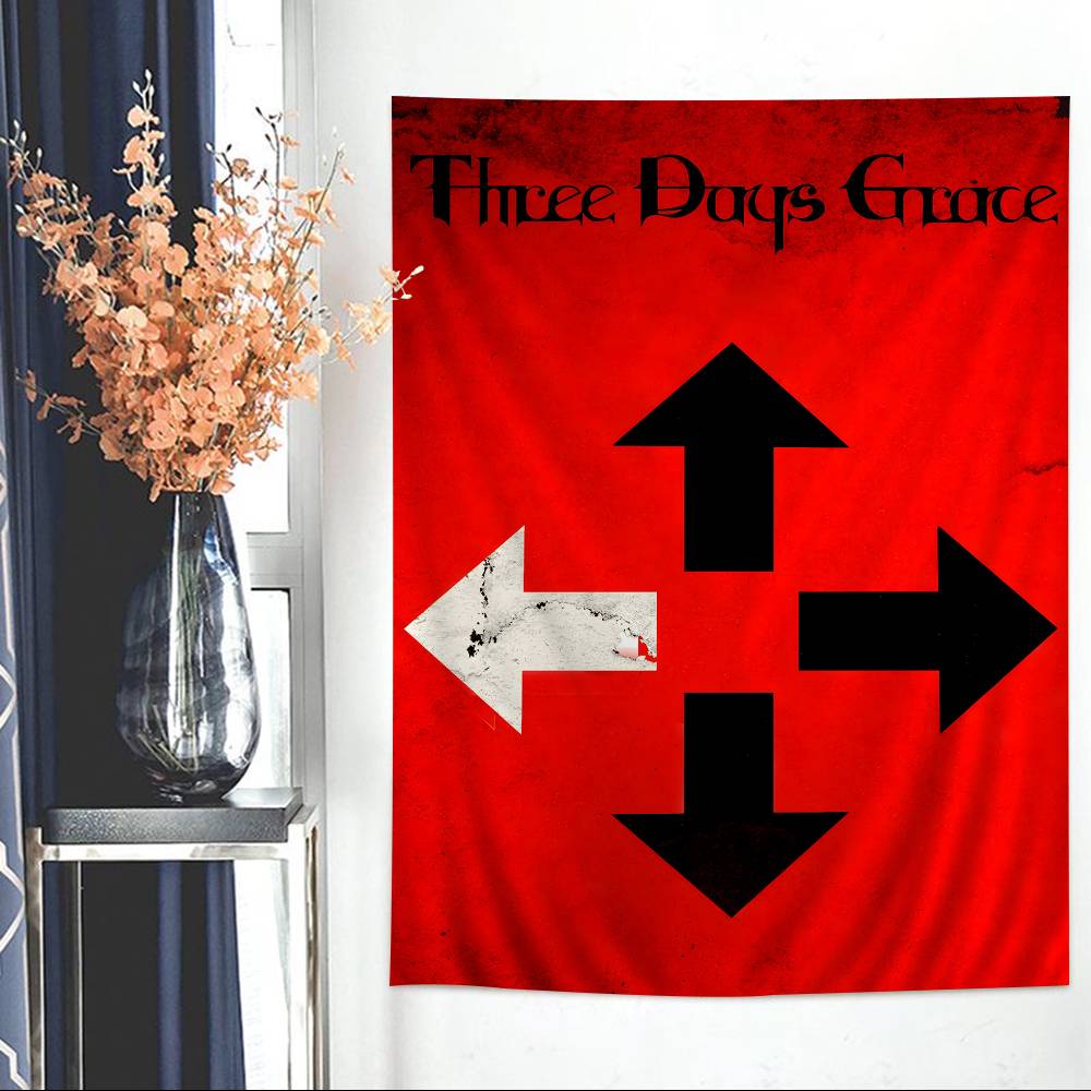 Rock band Tthree days Ggrace Colorful Tapestry Wall Hanging Hanging Tarot Hippie Wall Rugs Dorm Wall Art Decor